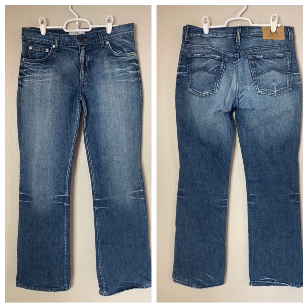 Armani Exchange Low Rise Boot Cut Jean 8